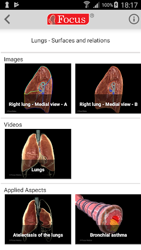 Lungs - Digital Anatomy Atlas Screen 3