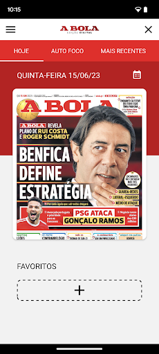 Android application A BOLA – Edição Digital screenshort