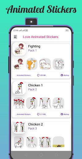 Android application Cartoon Animated Stickers 2023 screenshort