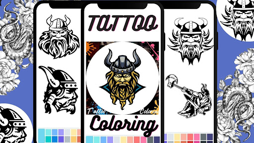 Tattoo Viking Coloring Book
