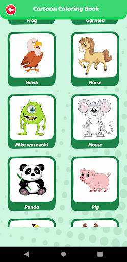 Cartoon Coloring Book Screen 3