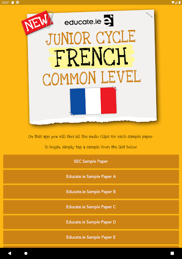 Educate.ie French Exam Audio Screen 3
