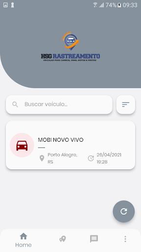 Android application HSG Rastreamento screenshort