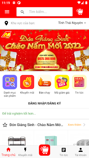 Android application Minh Cau Mart screenshort