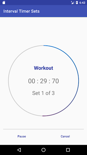 Android application Interval Timer Sets screenshort
