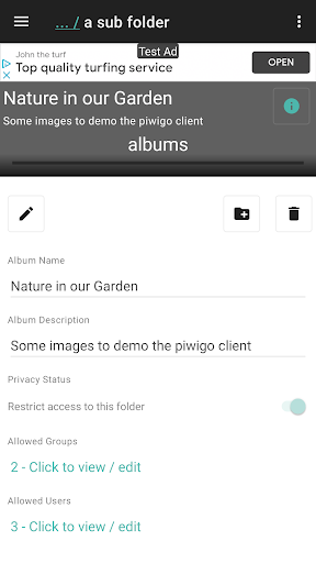 Piwigo Client - Basic Screen 2
