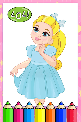 Cute Doll Coloring Book Screen 3