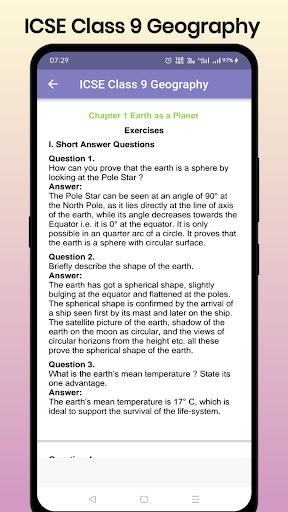 ICSE Class 9 Geography Screen 2