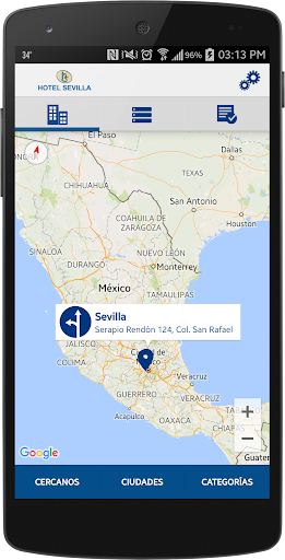 Android application Hotel Sevilla screenshort