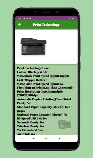 Android application Pantum M6550NW laser guide screenshort