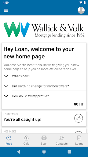 Android application Wallick & Volk Mortgage screenshort