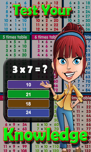 Times Tables Maths Quiz Screen 2