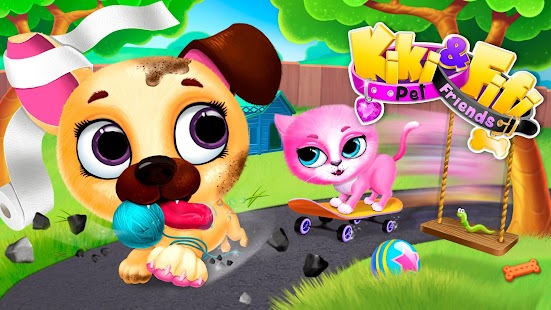 Kiki & Fifi Pet Friends - Virtual Cat & Dog Care Screenshot