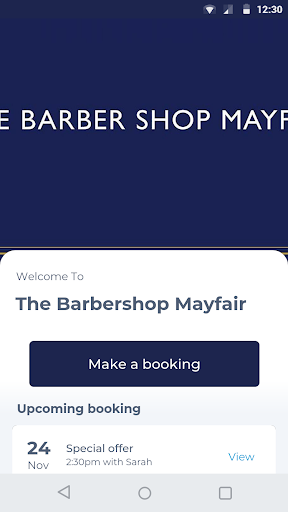 Android application The Barbershop Mayfair screenshort