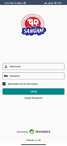 Android application Sangam Indent Carrier screenshort