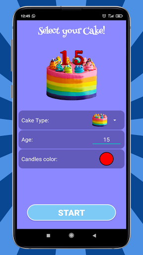 Android application Birthday Cake screenshort