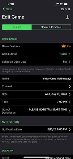 Poker Host Pro Screen 3