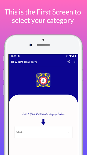 Android application UEW GPA Calculator screenshort