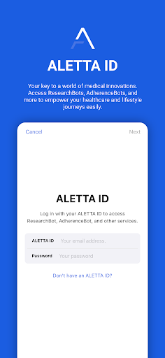 Android application ALETTA screenshort