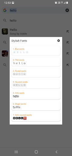 Stylish Fonts Screen 3
