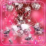 Cover Image of Descargar Pink Diamonds Live Wallpaper  APK
