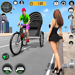 Cover Image of Download Bicycle Rickshaw Driving Games  APK