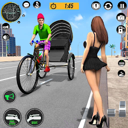 Imatge d'icona Bicycle Rickshaw Driving Games