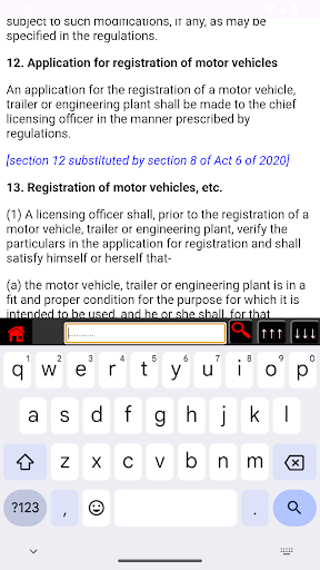 Traffic and Road Safety Act Screen 3