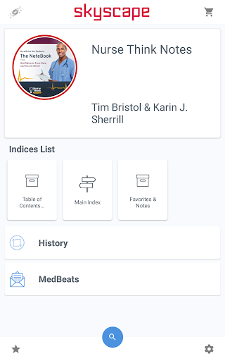 Screenshot of NurseThink® NoteBook