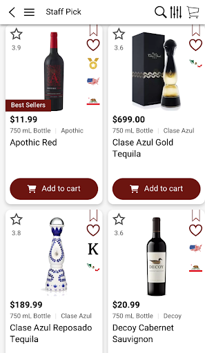 Android application Wine & Food Mart screenshort