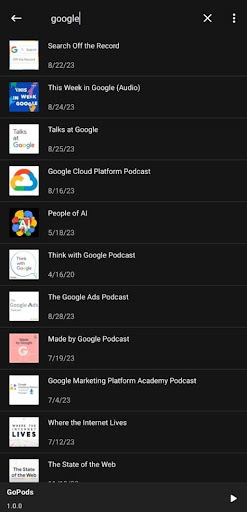 GoPods Screen 2