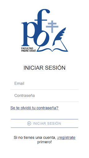 Android application Facultad Padre Ossó screenshort