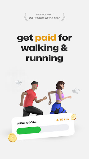Android application Fitmint: Get Paid to Walk, Run screenshort