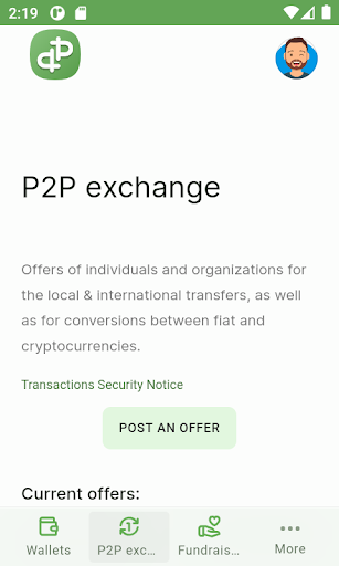 My Сrypto Wallet USDT/BTC/ETH Screen 2