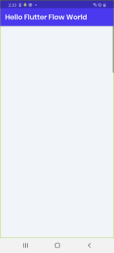 Android application Hello FlutterFlow World screenshort