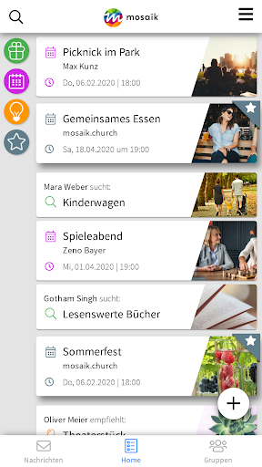 Android application mosaik.church screenshort