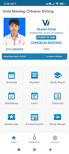 VI-Student Portal Screen 2