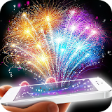 Fireworks. Augmented reality icon