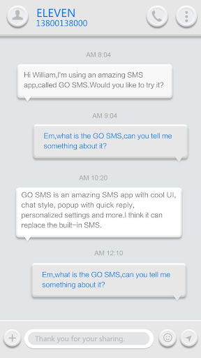 GO SMS PRO WHITESOUL THEME Screen 2
