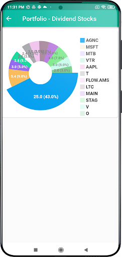Dividy - Dividend Calendar Screen 2