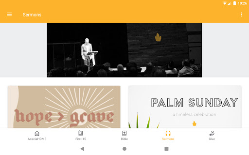 Screenshot of Acacia Church App
