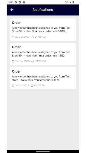 Android application Ouri's Driver screenshort