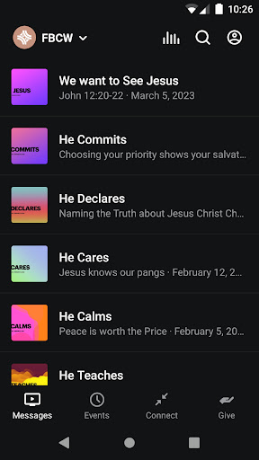 Android application FBC Woodville screenshort