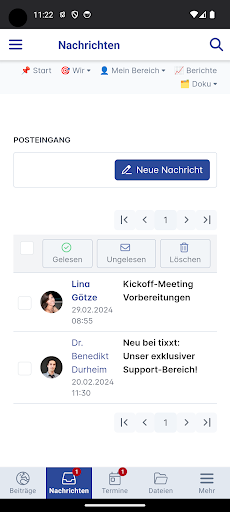 Extranet der DBC e.V Screen 2