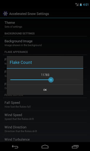 Accelerated Snow Wallpaper Screen 3