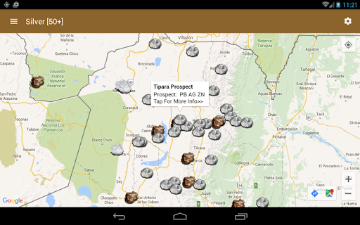 Screenshot of Digger's Map
