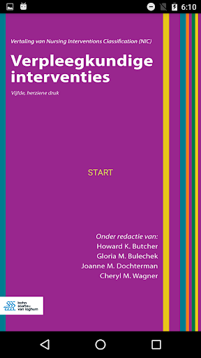 Android application Verpleegk. interventies (NIC) screenshort