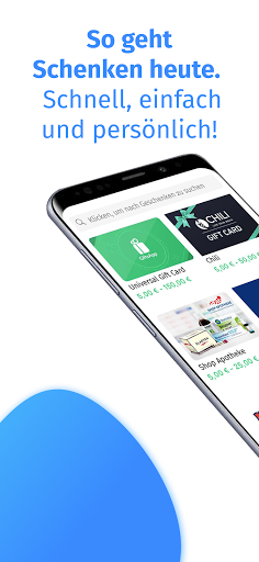 Android application GiftsApp - Geschenkgutscheine screenshort