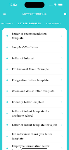 English Letter Writing Screen 3