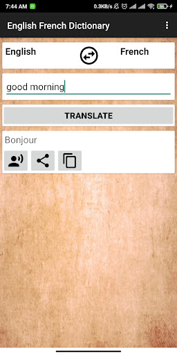 English French Dictionary Screen 2
